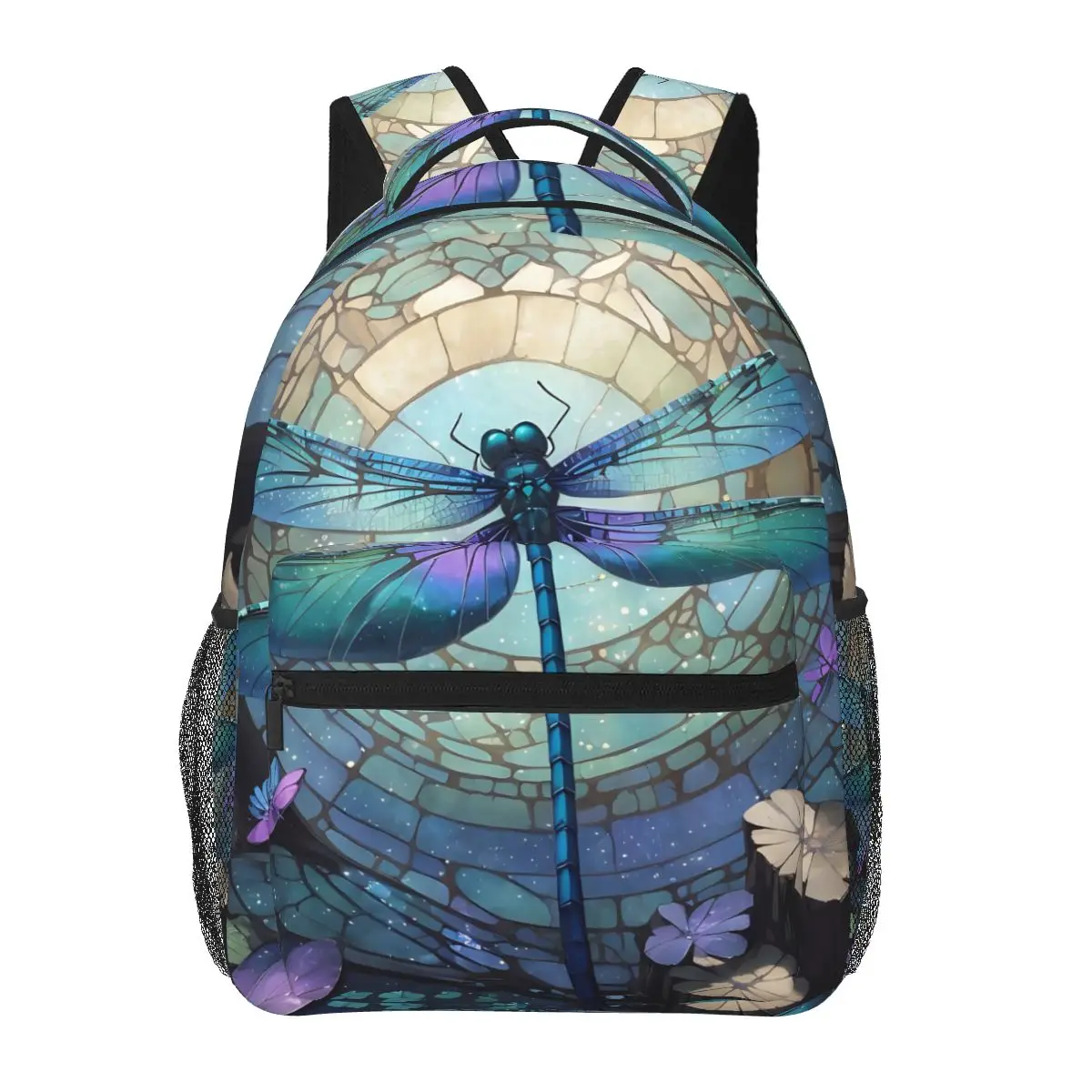 

Emerald Green Dragonfly Student Backpack School Bag Hiking Travel Daypack for Boys Girls Fashion Bookbag Shoulder Bags