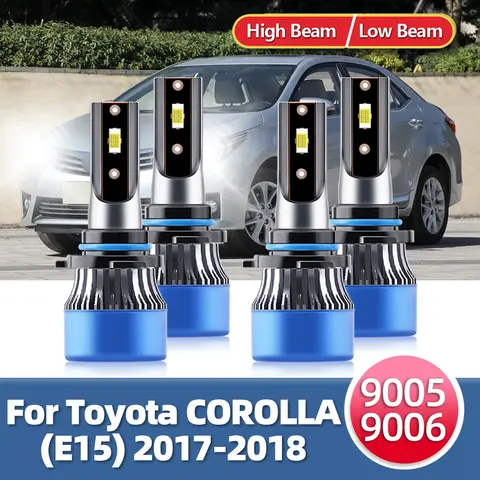 LSlight 6500K 15000LM Turbo Led Luces 12V 110W Car Headlight Bulb Super Bright Lamp Light For Toyota Corolla E15 Year 2017 2018
