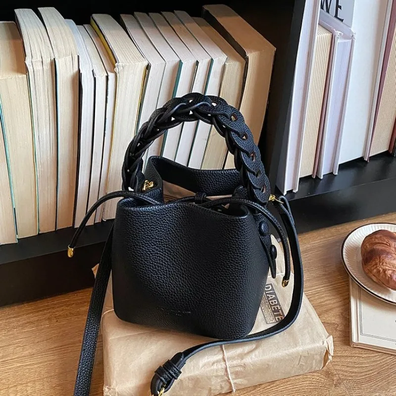 

Modern Elegant Handbag Ladies Vintage Color Design High End Leather Fabric Casual Crossbody Daily Bag