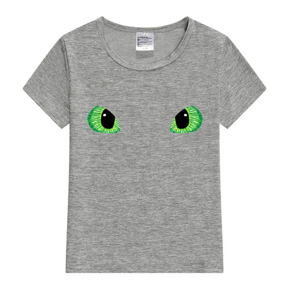 Green Toothless Dragon Eyes Drawing Kids T-Shirt Cool Children T-shirt Kids Clothes Tshirt Tops Tee Boys Girls Tee Baby Cute Y2k