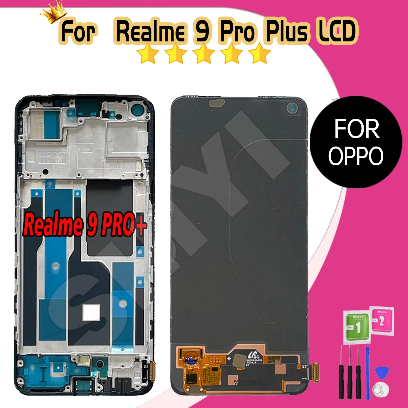 100% Tested Lcd For Realme 9 Pro + Screen Display RMX3392, RMX3393 For RealMe 9 Pro Plus LCD Display Touch Digitizer Replacement