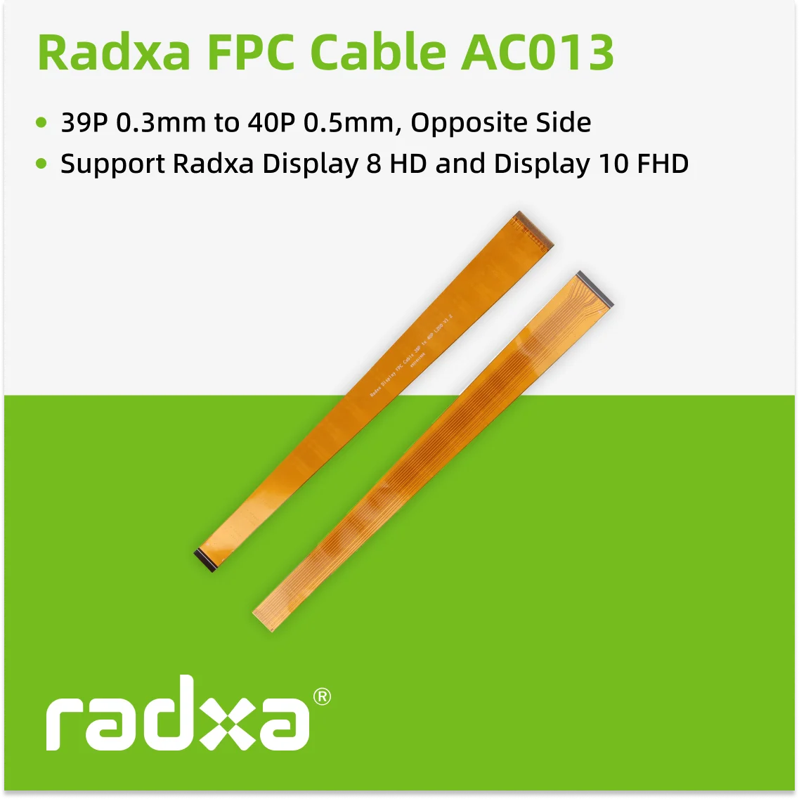 Radxa Display FPC Cable 39P to 40P, 200mm, for Radxa Display 8 HD and Display 10 FHD