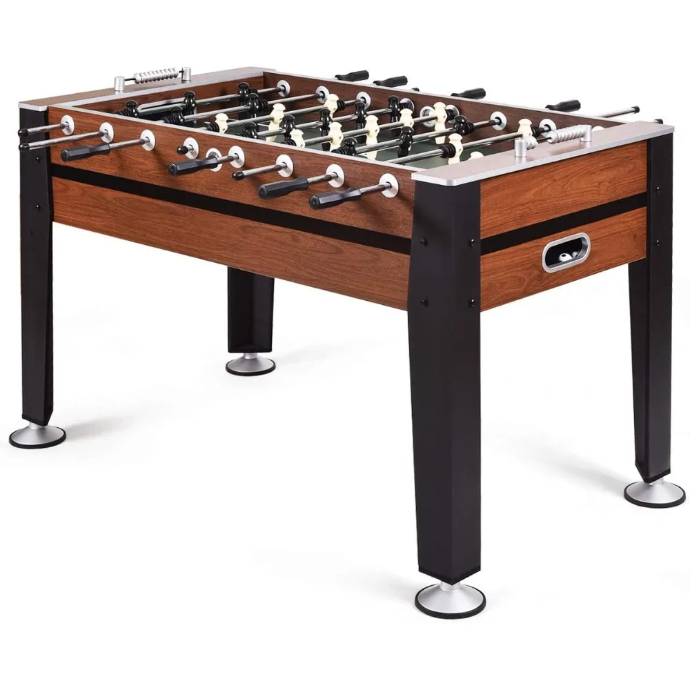 Foosball Table, 54” Full Sized Soccer Game Table with 2 Footballs, Game Tables for Game Room Adults Kids Family Night