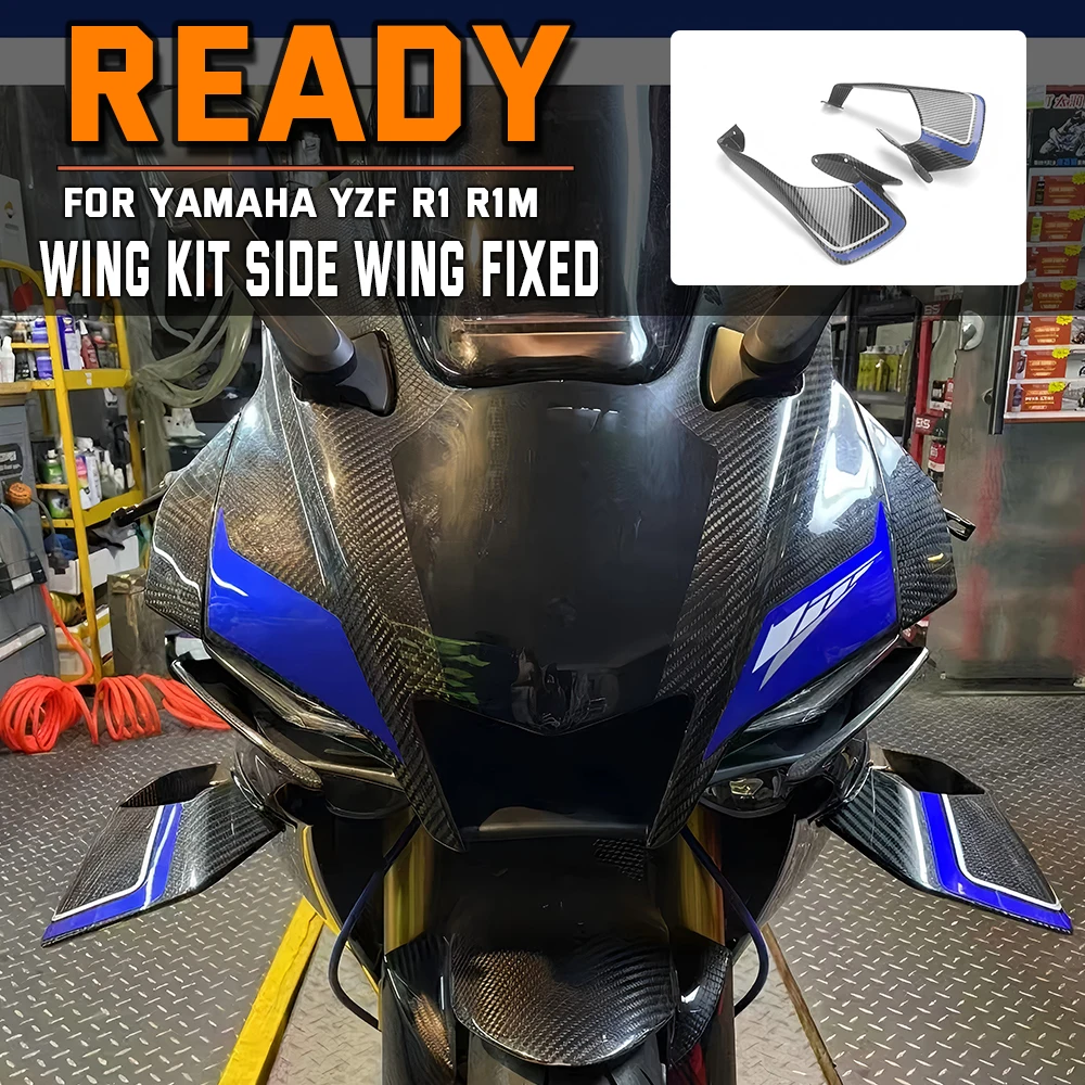 

New For Yamaha R1 R1M 2020 2021 2022 2023 2024 Motorcycle Spoiler Wing Fixed wing Wing Aerodynamic Winglet Accessorie 2025