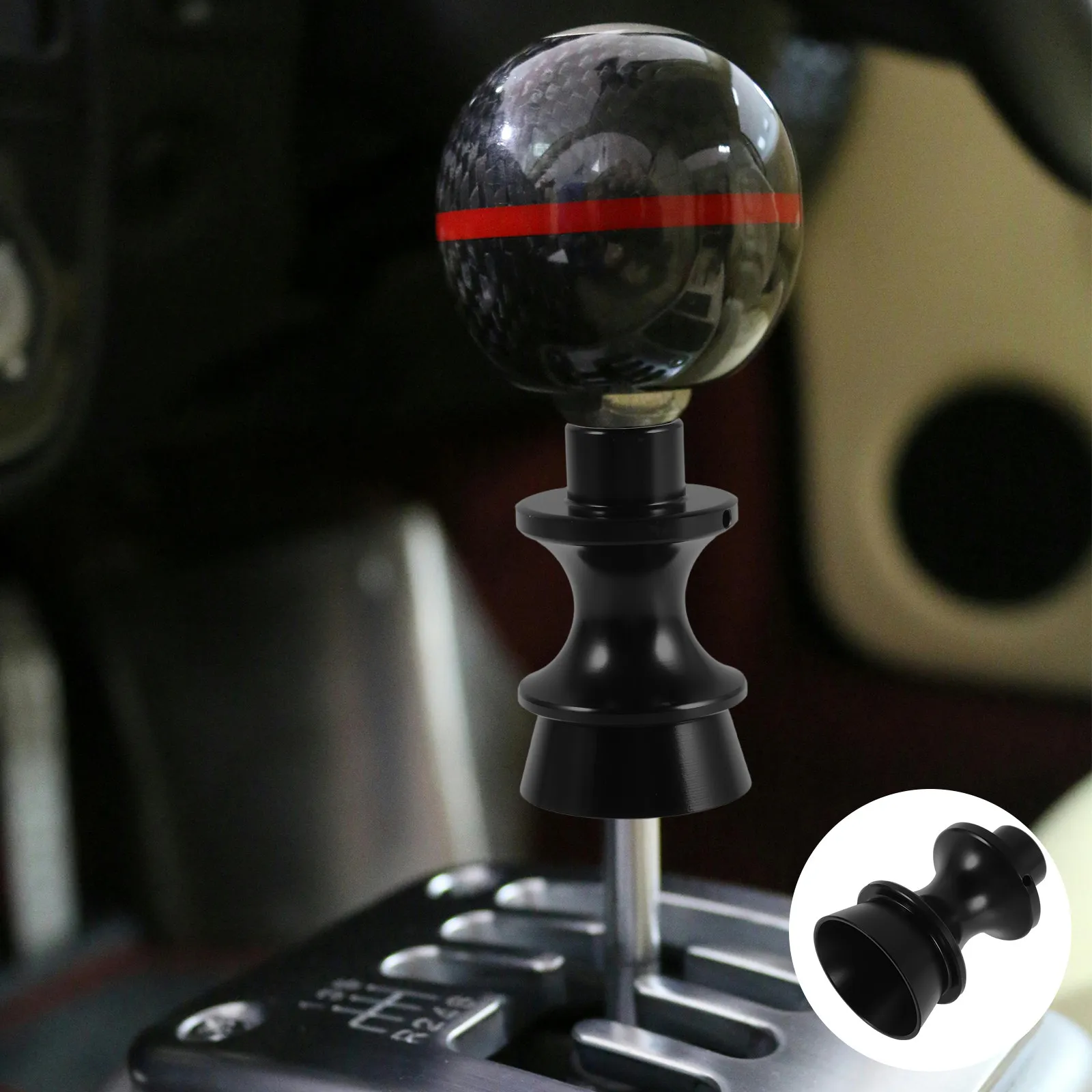 

Universal Aluminum Alloy Gear Shift Knob Extension Manual Transmission Lever for Ergonomic Grip Safer Driving Performance