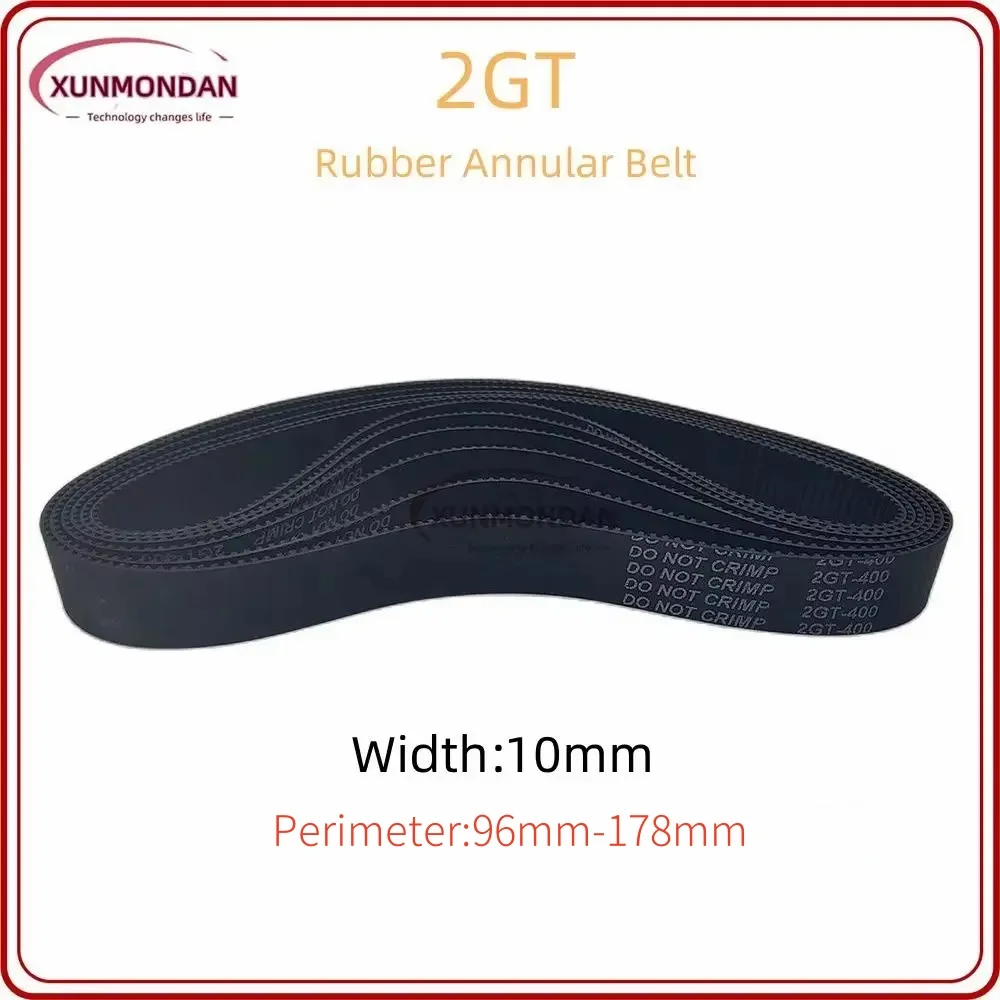 Xunmondan 2GT/GT2 Timing Belt 96/100/102/104/106/110/112/114/116/118/120/122/126/128/130/132/134/136/....178mm Width 10mm