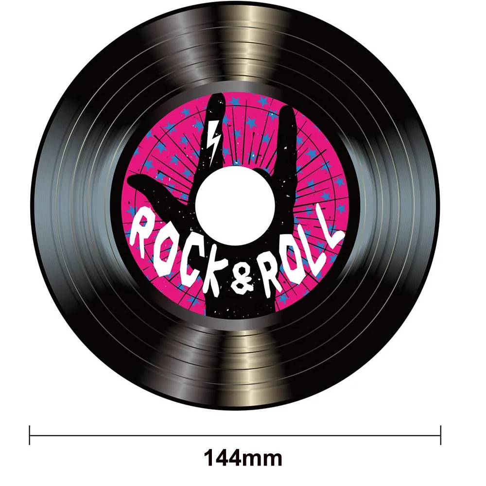 Paper Vinyl Record Decoration Vintage Records Wall Decors Artist Studio Vintage Look 70s 80s 90s Rock & Roll Music Party Decor