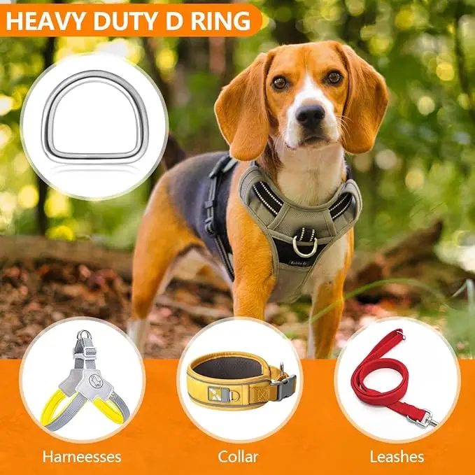 

20Pcs 10/13/15/20/25/32/38mm Metal O D Ring Buckles for Webbing Backpack Hanger Carabiner Rings Hook Pet Collar Belt Loop Clasp