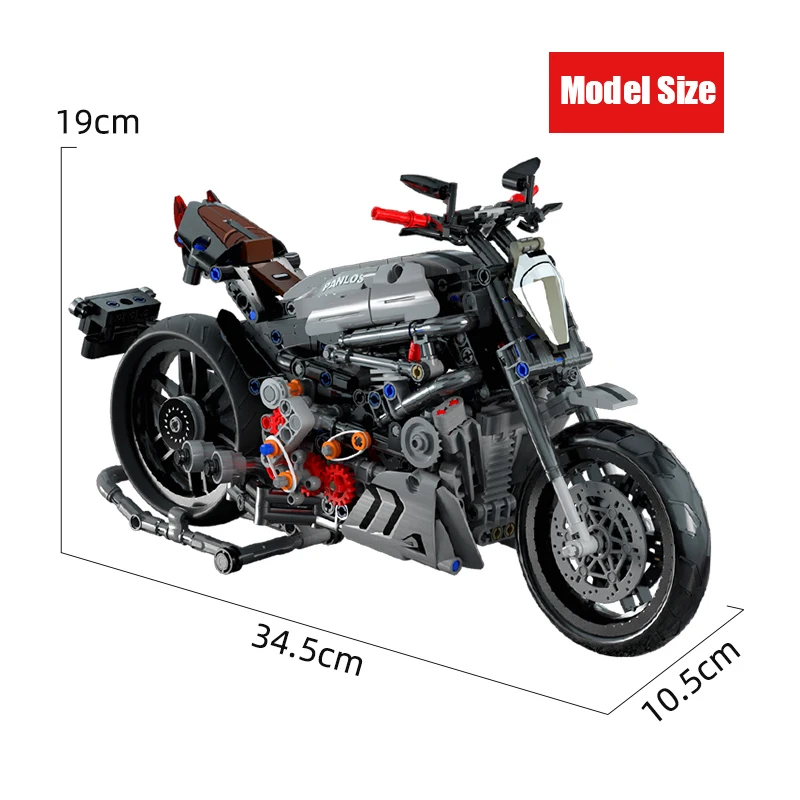 City Champion Speed Racing Motorcycle Tech Car Model Building Blocks MOC Motobike Vehicle Bricks Toy for Boys Children's Gift