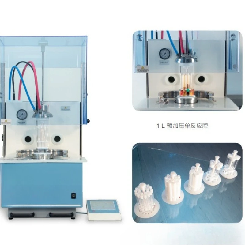 Microwave digestion system, built-in acid drainage system