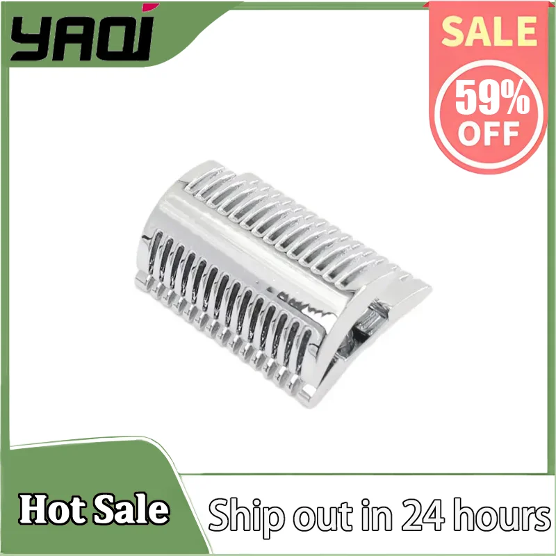 

YAQI Chrome Mellon Mens Zinc Alloy Safety Razor Head for Shaving Razors Portable Precision Shaving Tool for Barber Grade (25g)