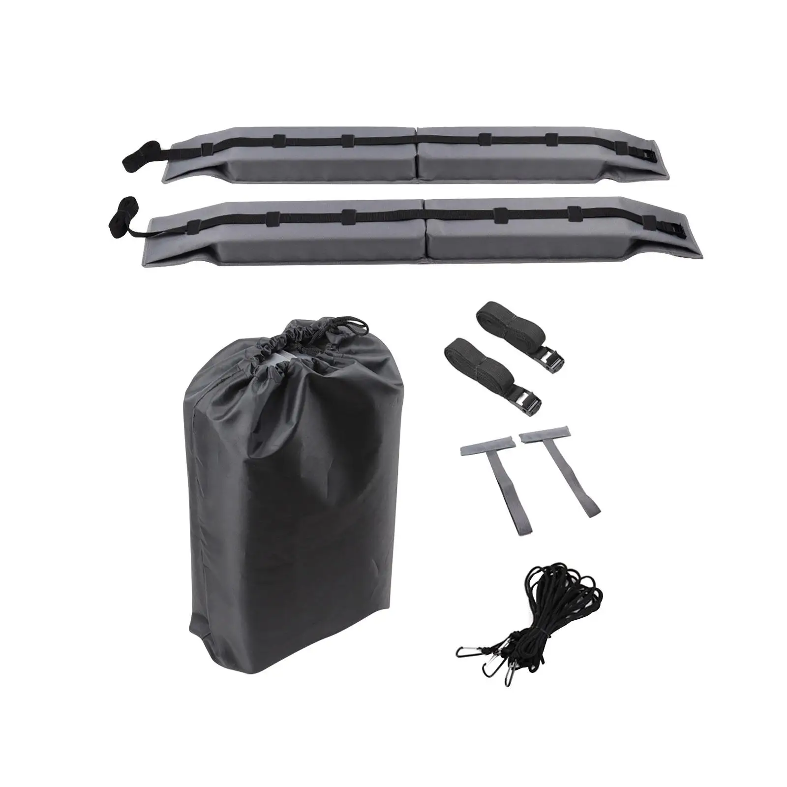 Universal Soft Roof Rack Pads Luggage Carrier System Folding 15ft Tie Down Straps