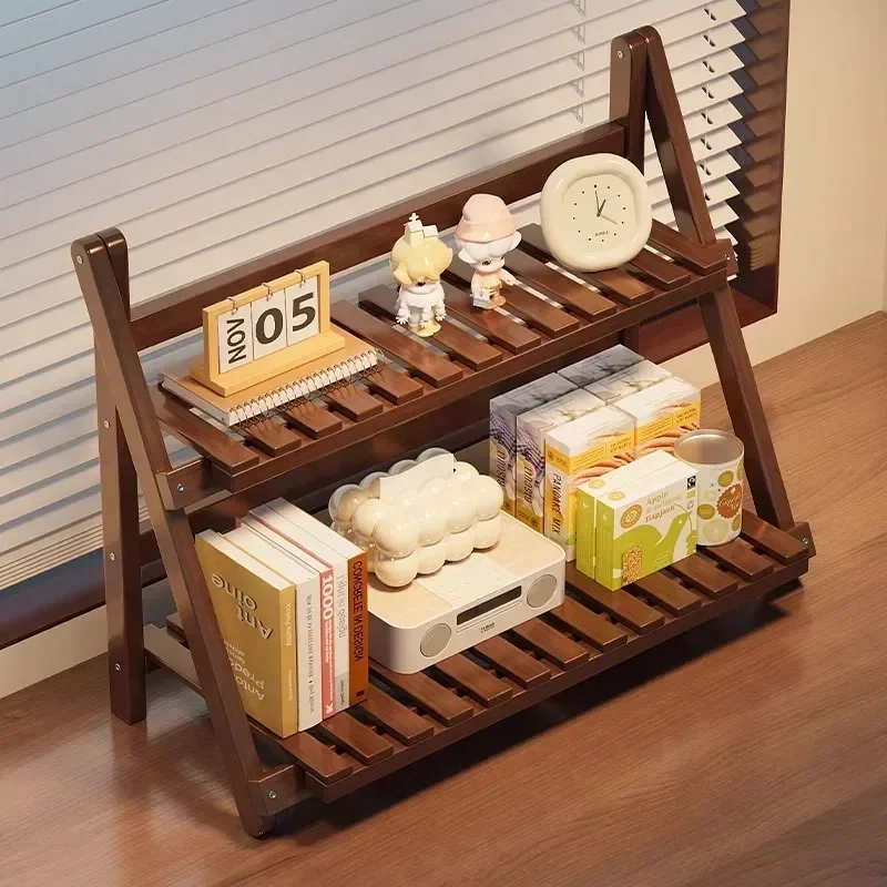 Household GoodsDesktop Folding Shelf, Countertop Bookshelf, Finishing Shelf, Room Cosmetic Storage Shelf
