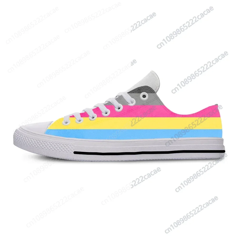 

Hot Cool Pansexuality Gay Pride Flag Fashion Novelty Casual Shoes Lightweight Men Women Sneakers Low Top Classic Board Shoes