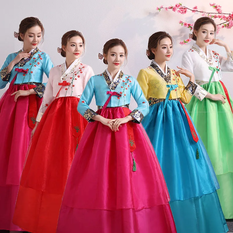 

Hanbok Dress for Women Korean Traditional Costume Minority Palace Performance Court Clothes New Year Wedding Party Dance Dresses