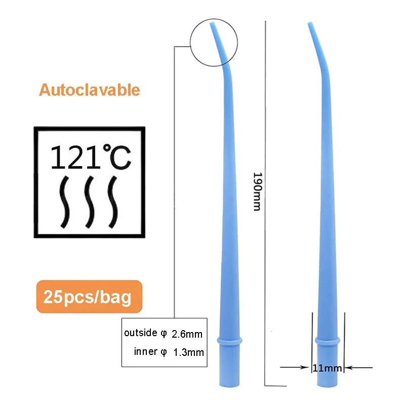 25pcs/10bag Disposable Dental Suction Tips Saliva Ejector Dentistry Clinic Surgical Dental Suction tube  Dentist Tools