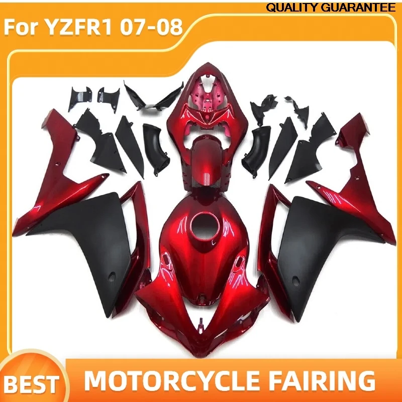 

Комплект обтекателя мотоцикла для YAMAHA R1 2007 2008 YZF R1 YZF-R1 07 08, комплект кузова, красный, черный