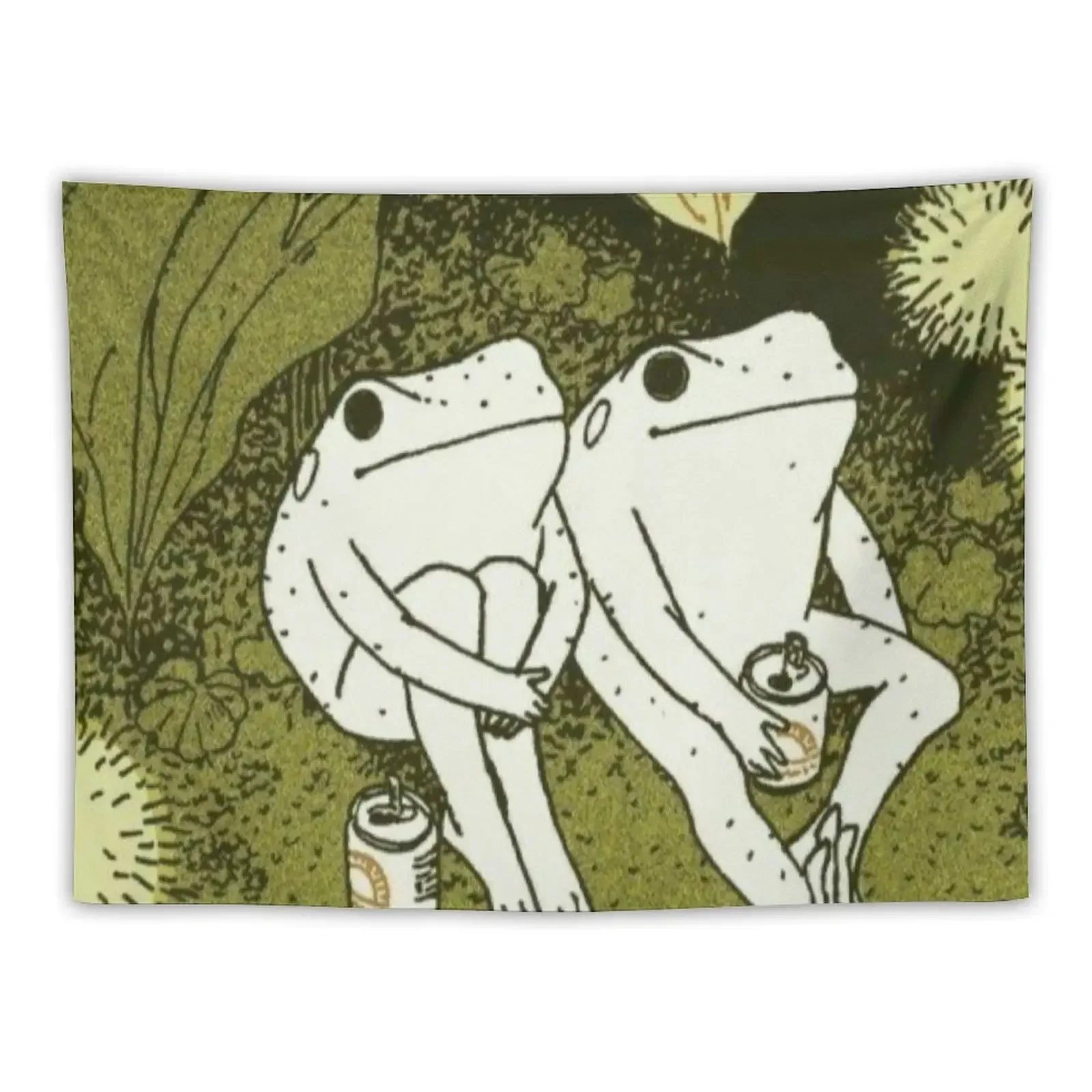 olive green frog indie Tapestry Room Decor Korean Style Home Decoration Tapestry