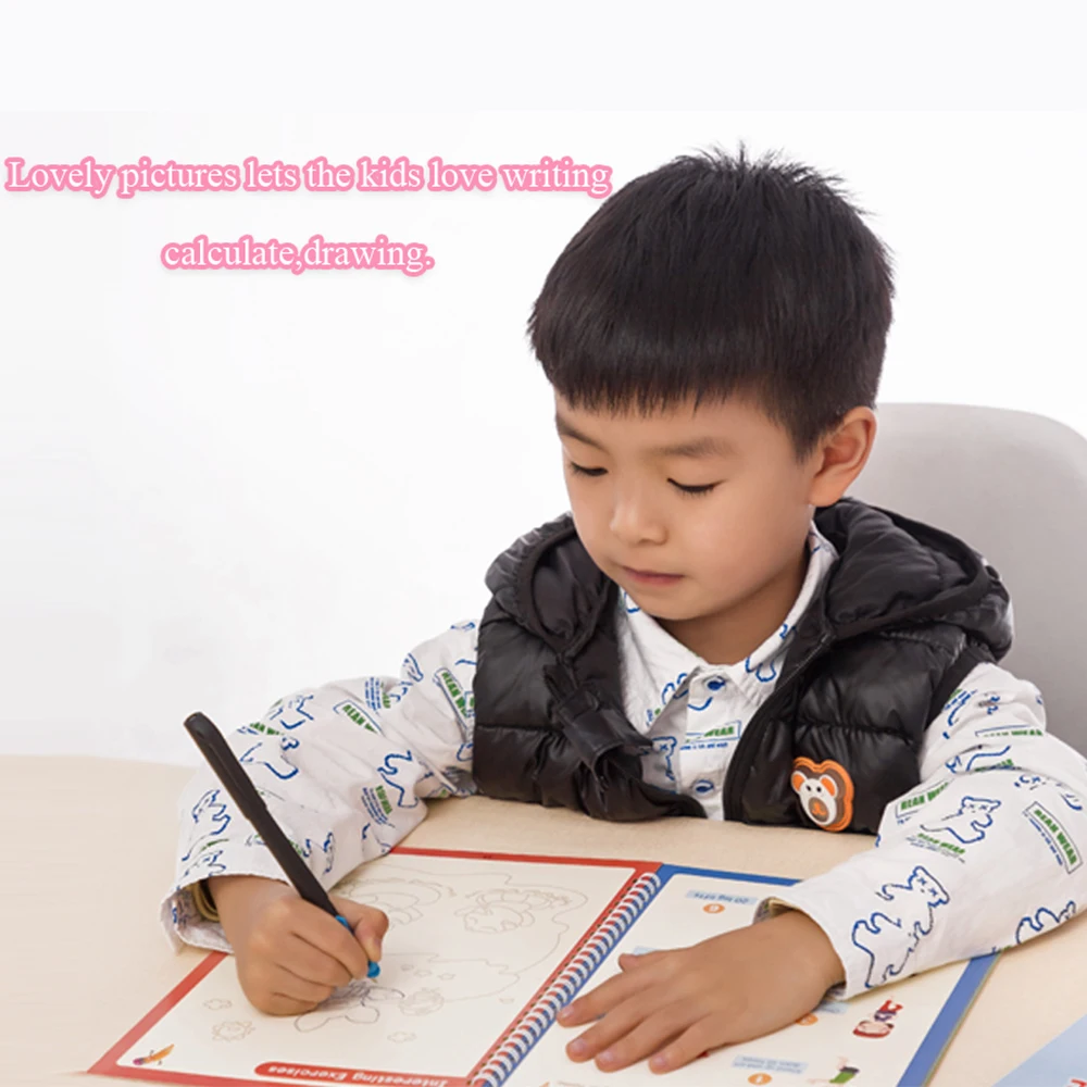 Montessori Pen Control Training Writing Sticker Learning Educational Toy Kids Reusable Magic Copybook Drawing Toys for Children