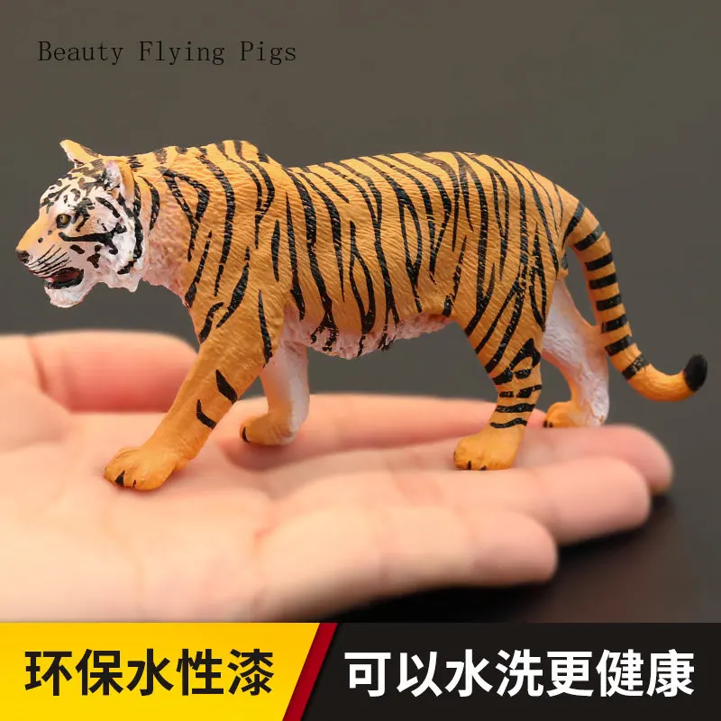 Children\'s Simulated Animal Northeast Tiger Toy Model Small Gift Decoration Vinyl Doll figurine statue