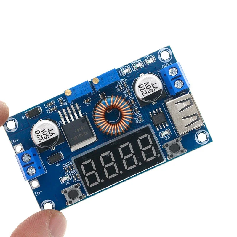 DC-DC 5A Digital LED Drive Lithum Battery Charger Module CC/CV USB Step Down Buck Converter With Voltmeter Ammeter