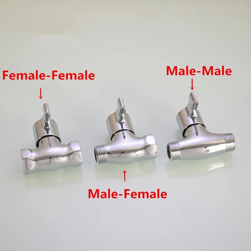 1PCS Straight-through/Conduit/Angle Valve DN15 Female-Male Double Male/Female