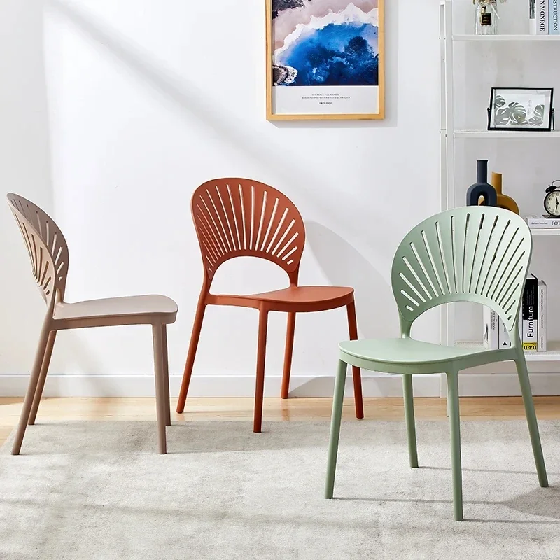 Beautiful Nordic Dining Chairs Plastic Modern Home Ultralight Dining Chairs Kitchen European Sillas De Comedor Furnitures