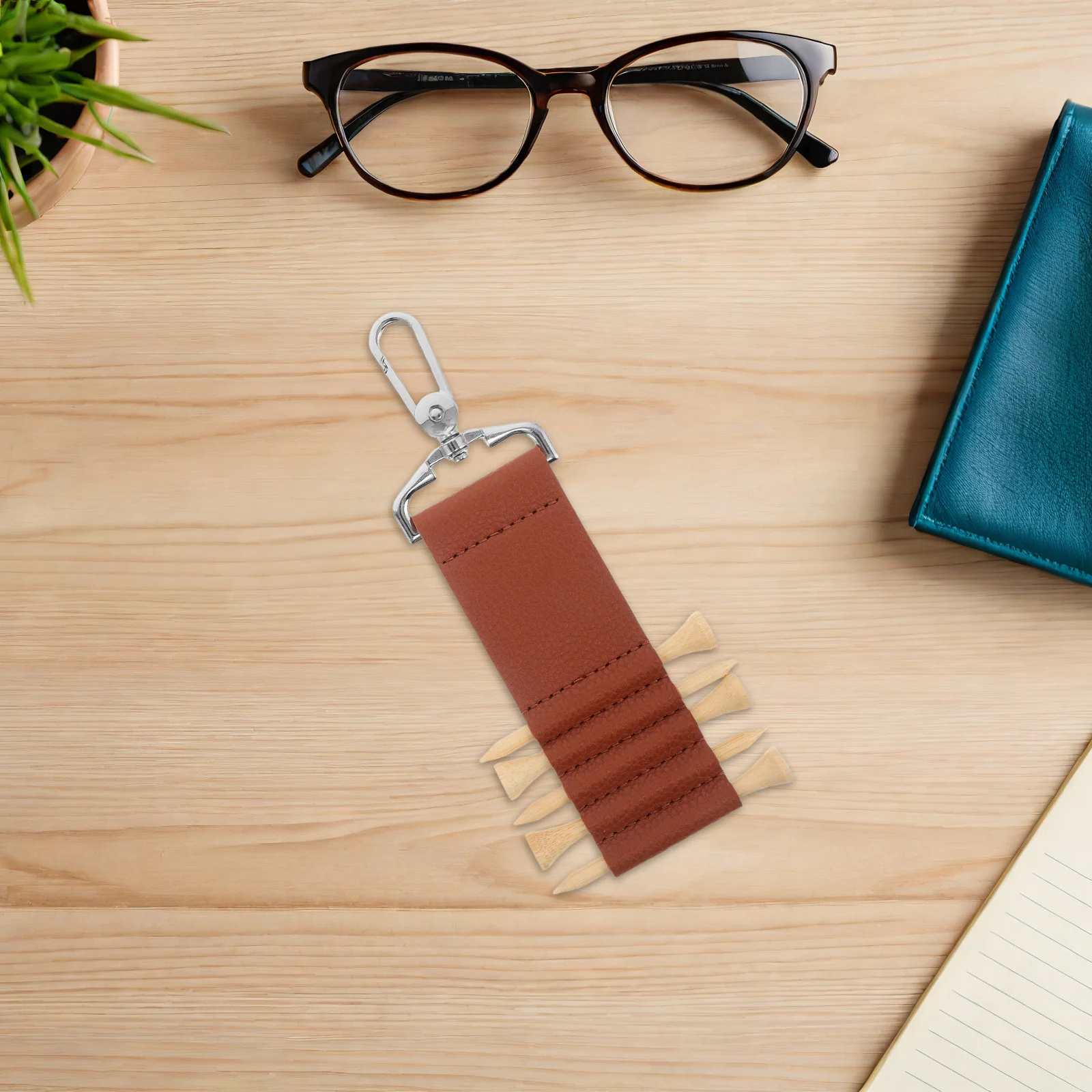 2 قطعة حامل تي شيرت الجولف PU كليب منظم معلق سلسلة المفاتيح المحمولة كرة جولف تخزين السفر حمل الملحقات