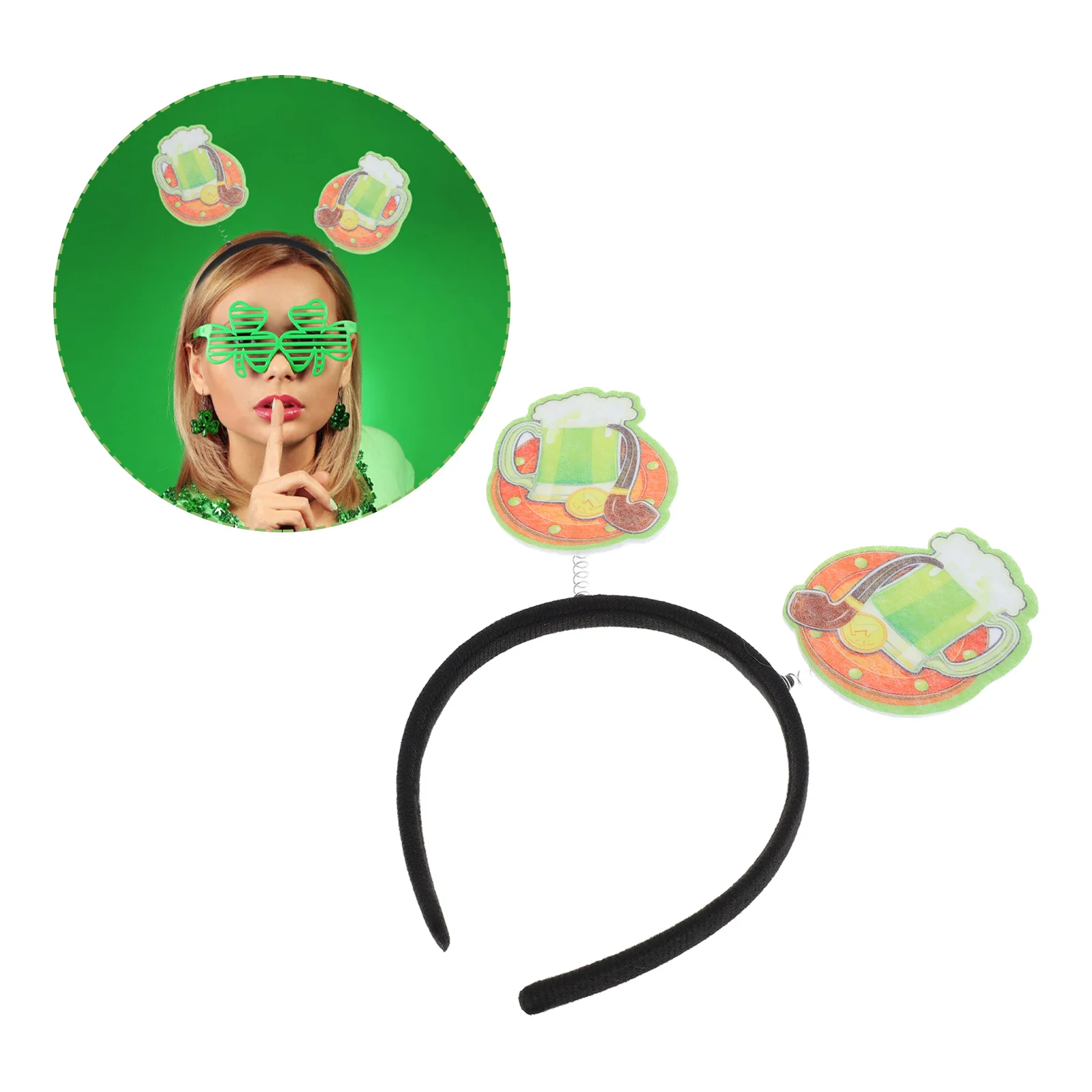 

St Patricks Headband Festival Party Prop Women Decorative Headband Photo Booth St Patricks Day Accessories