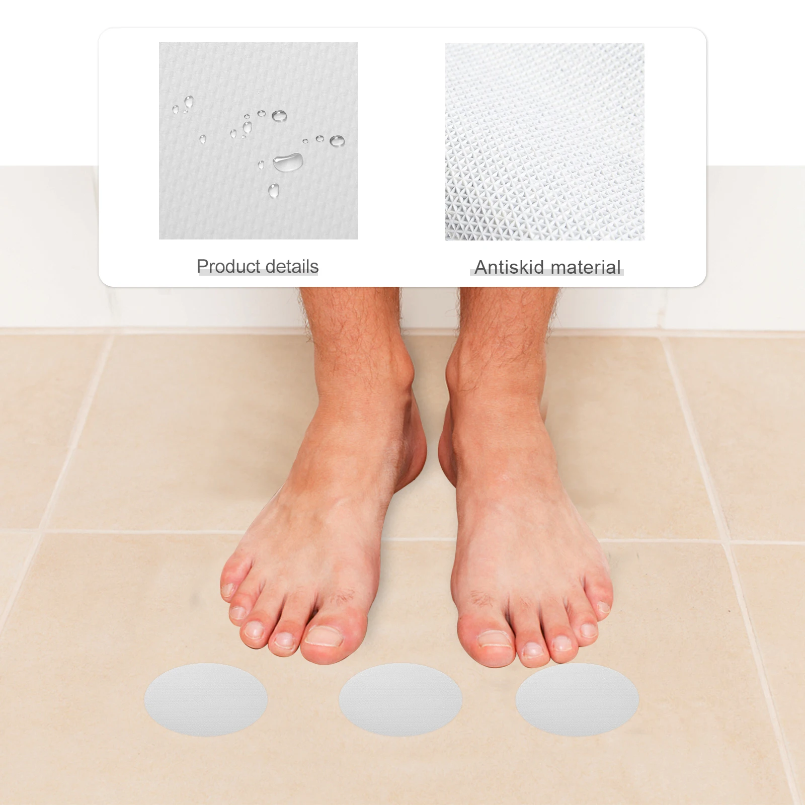 

10Pcs Anti Slipping Sticker Non Slip Tape for Bathtub Bathroom Kitchen Stairs Ladder Shower Nonskid Safety Decals