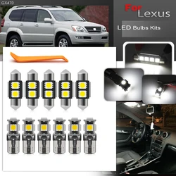 Fit For Lexus GX470 2003-2009 White Led Interior Lighting Kit Car-Styling Car Replacement Dome Map Trunk Courtesy Light Bulbs