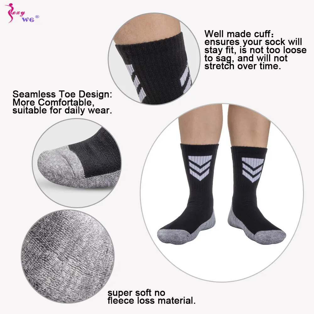 SEXYWG 3pairs/Lot Running Sport Football Socks Sport Custom Socks Sport Sports Socks Men Fits All Non Slip Basketball Sock