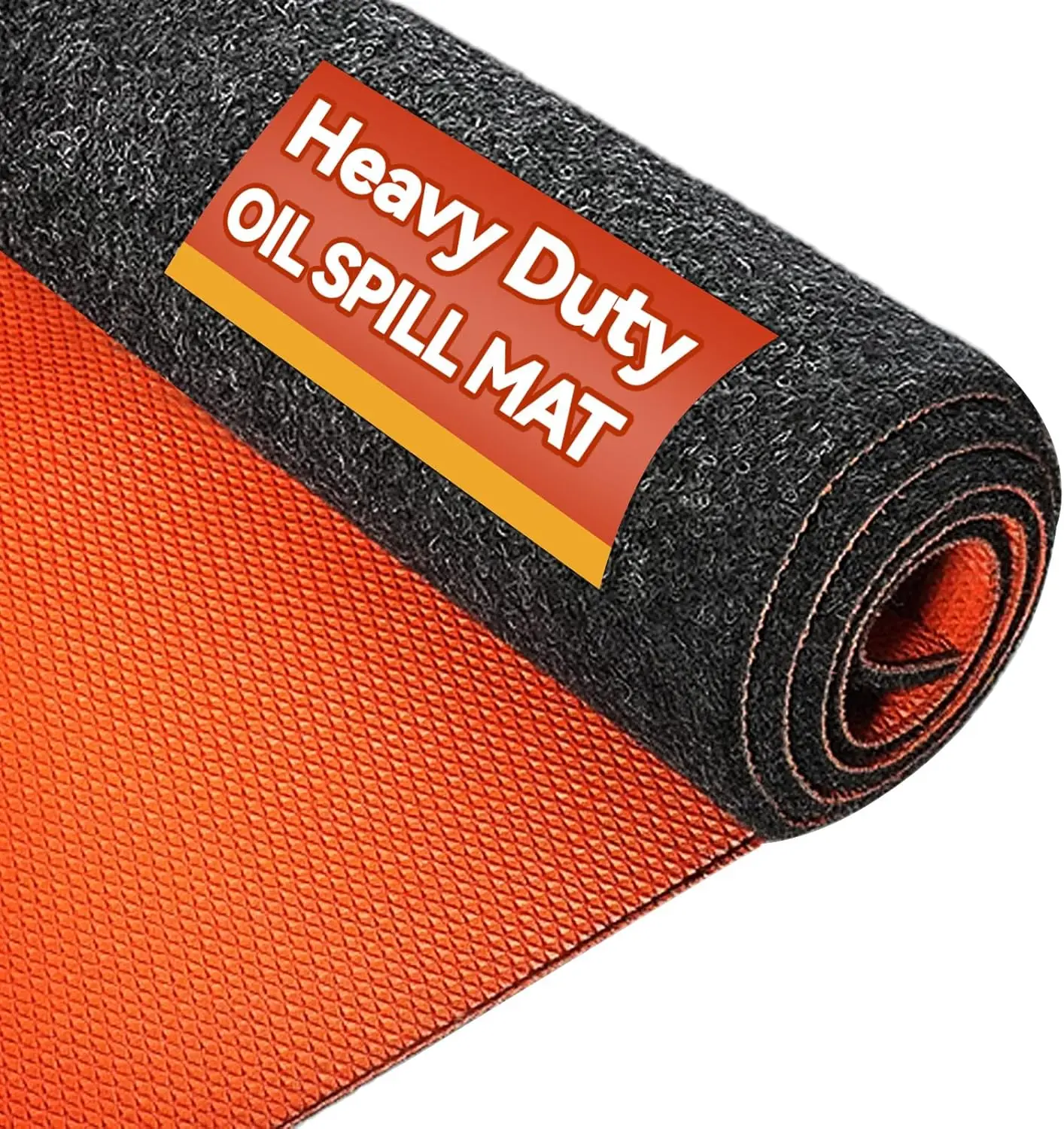 

36" x 59" Heavy Duty Oil Spill Mat, Waterproof Rubber Bottom Absorbs Oil Quickly, Washable Reusable Garage Floor Pad