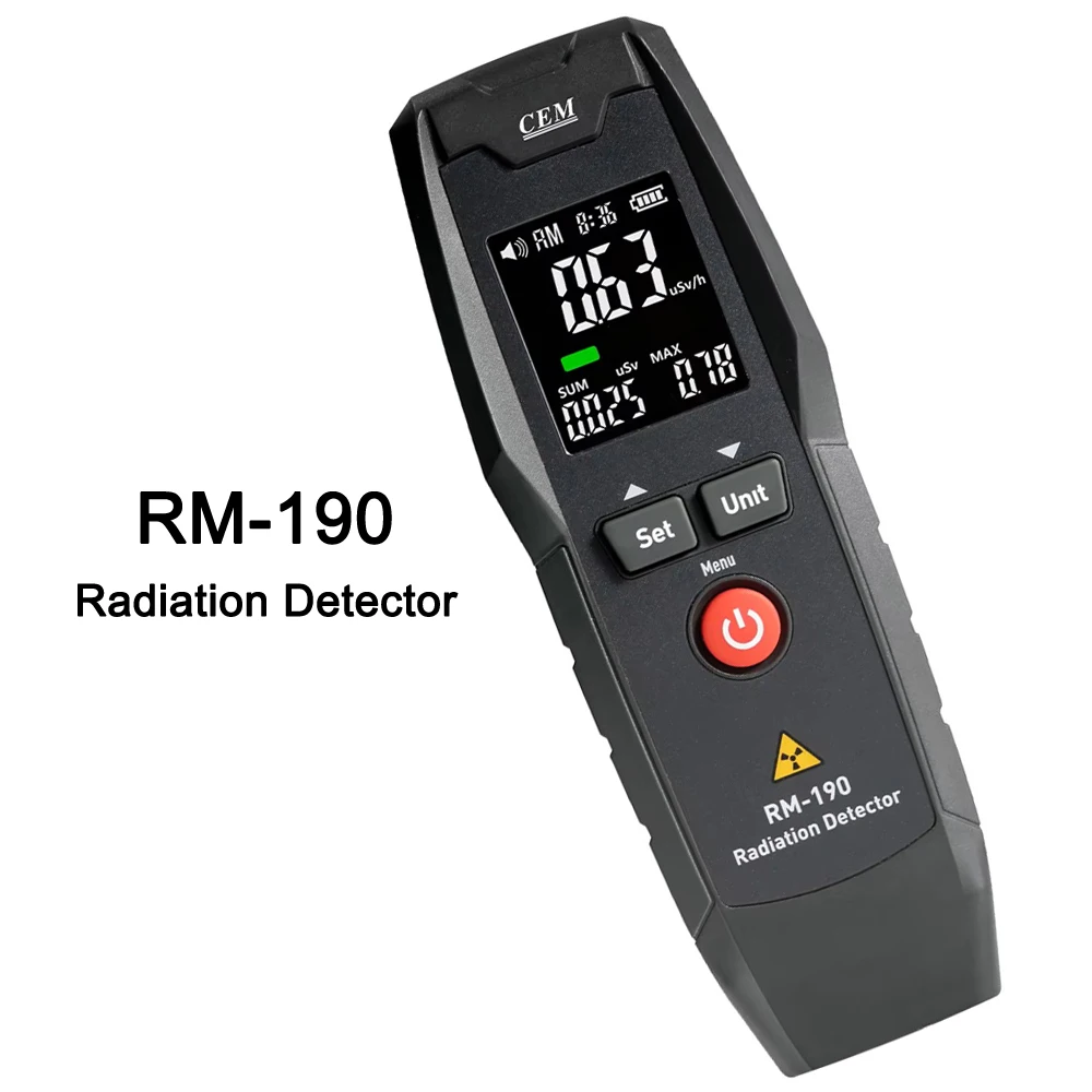 CEM RM-190 Radiation Detector Geiger Alpha Beta Gamma Professional Meter X β γ Ray Radiation Tester