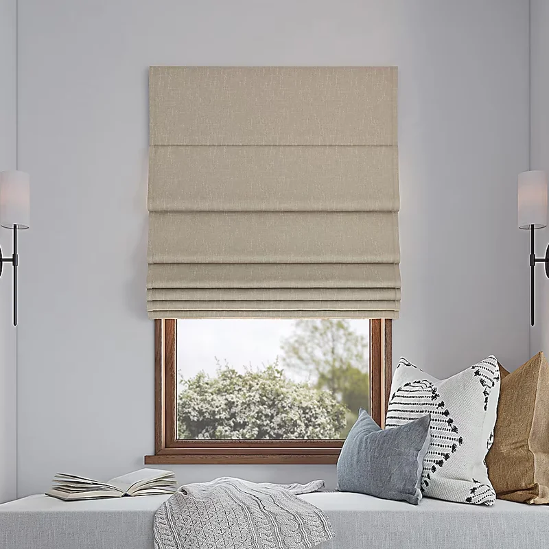 프랑스산 린넨 블랙아웃 로만 블라인드, 플랙스 원단,  - Home Decor Window Blinds 리뷰 및 가격