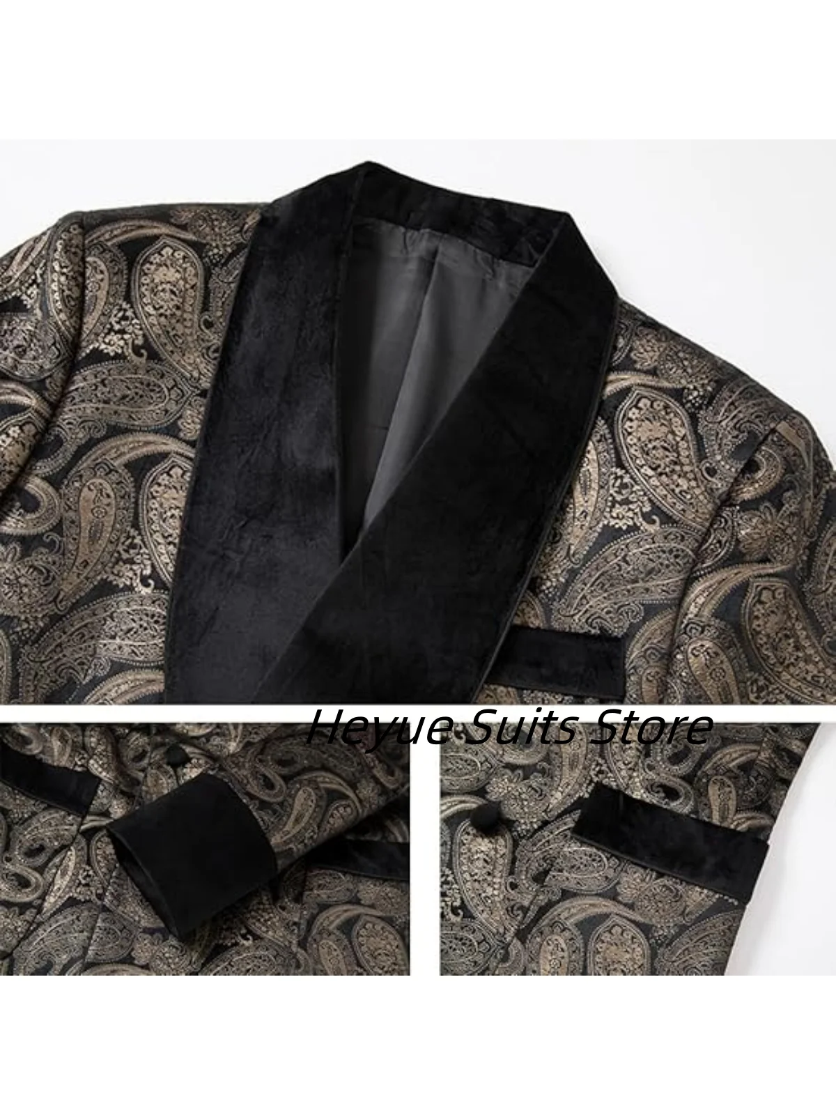 Elegant Velvet Men Suits Slim Fit Shawl Lapel Cstomized Groom Party Tuxedos 2 Pieces Sets Business Male Blazers Costumes Homme