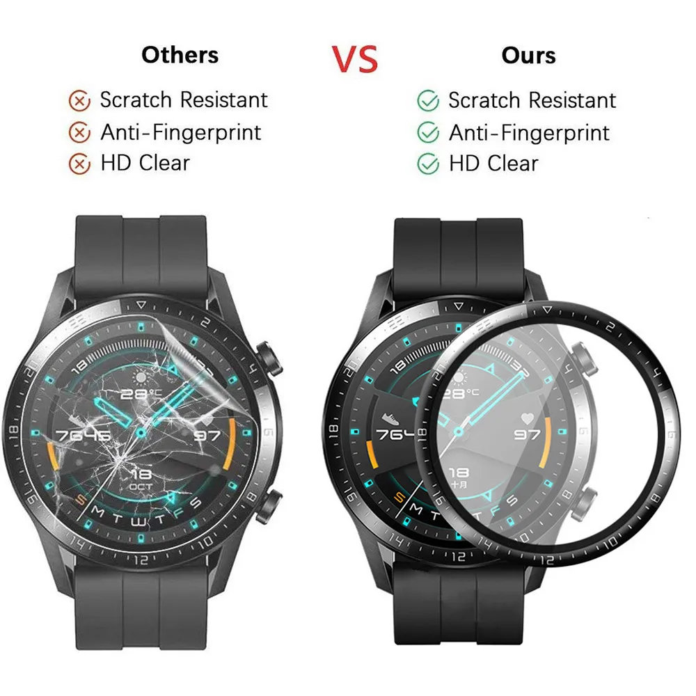 1-3pcs HD Clear Screen Protector for Huawei GT2 46mm 42mm Soft Protective Film For Huawei GT2 Smart Watch Accessories