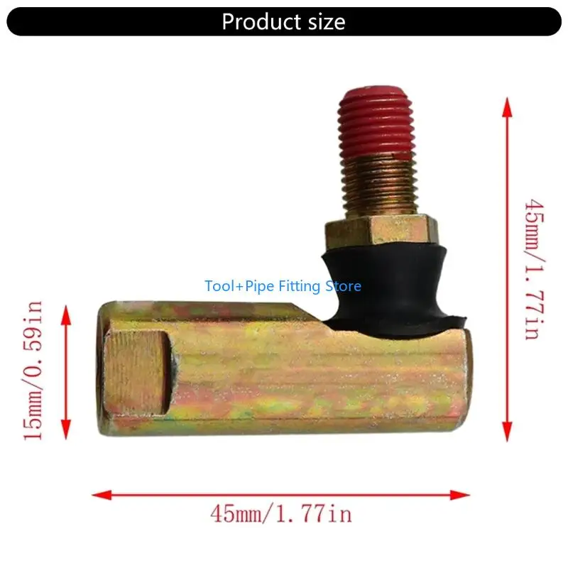 F92B 2PCS Ball Joint Tie Rod Assembly Compatibility for Tractors 0.59in/15mm Threaded Ends Heavy dutys Zinc Alloy Constrcution