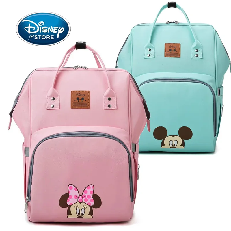 Disney Mickey Diaper Bag For Mummy Maternity Women Baby Bottle Heat Preservation Pocket Waterproof Stroller Saddlebag Nappy Bags