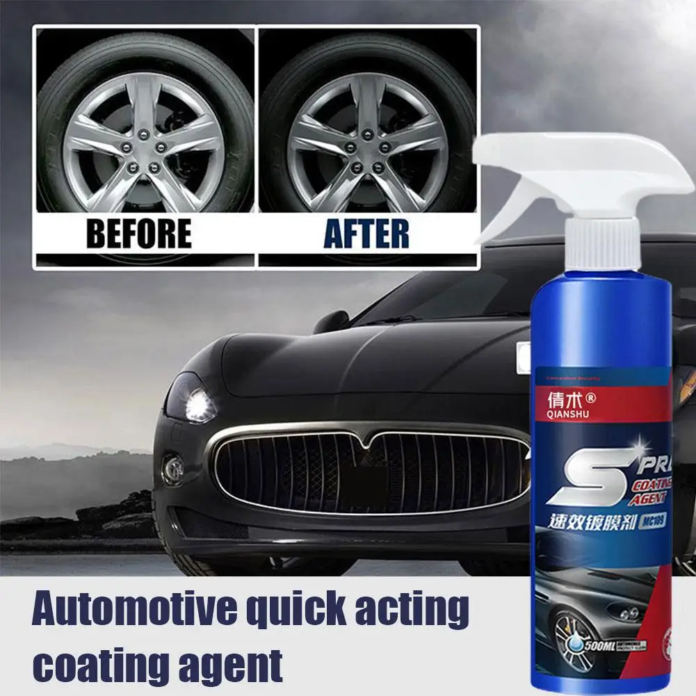 

500ml Automotive Quick Acting Coating Agent Nano Crystal Auto Plating Waxing Spray Accessories Paint Agent Car V0N8