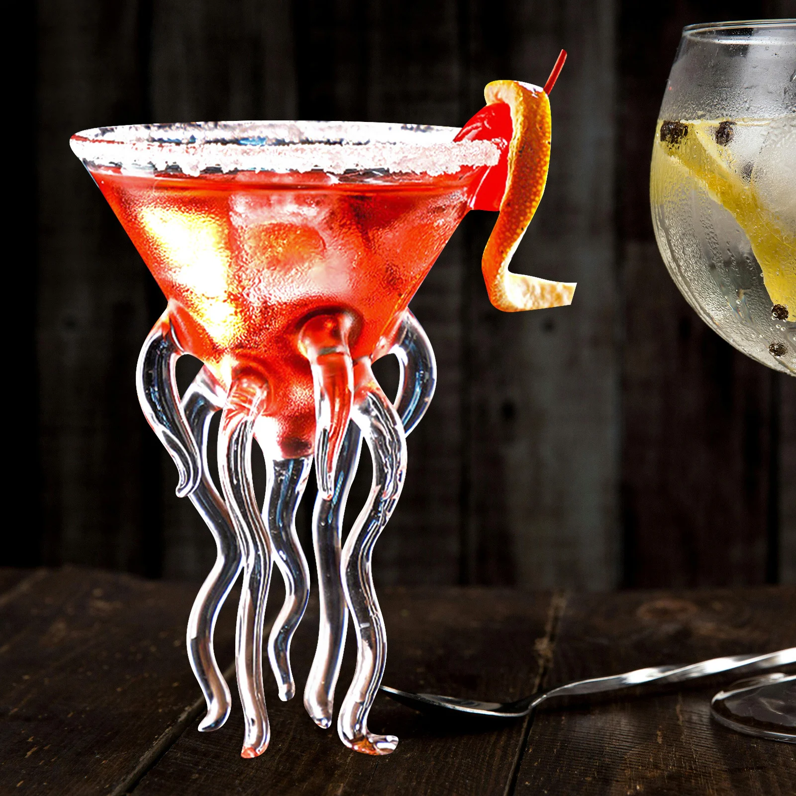 

2Pcs Glass Cocktail Glass Set Creative Tall Mojito Martini Glasses Party Drinking Cups Home Wine Glassware Mojito Glasses