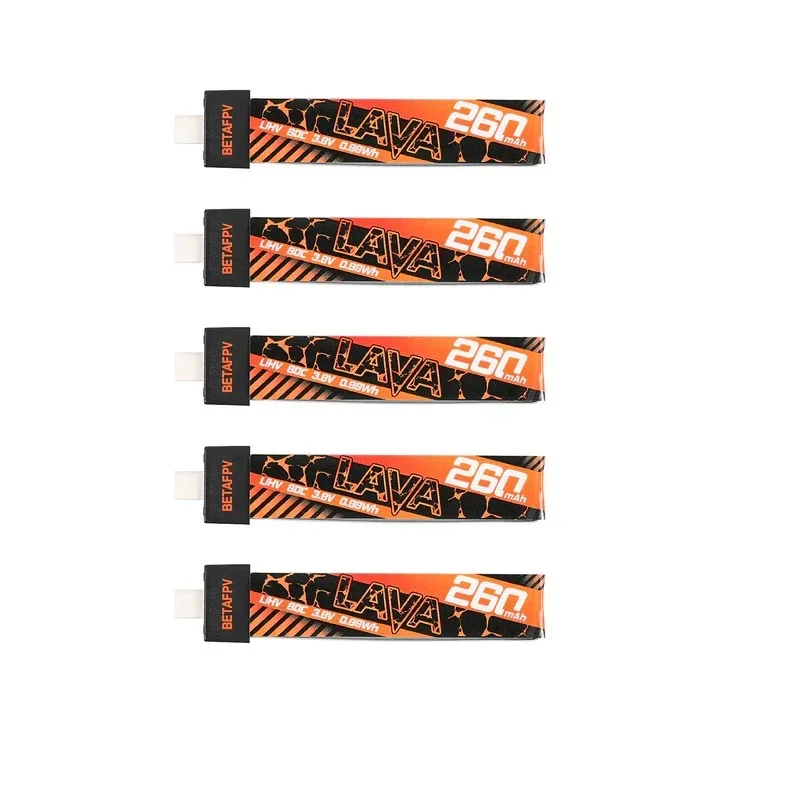 

betafpv LAVA 1S 260mAh 80C Battery (5PCS)