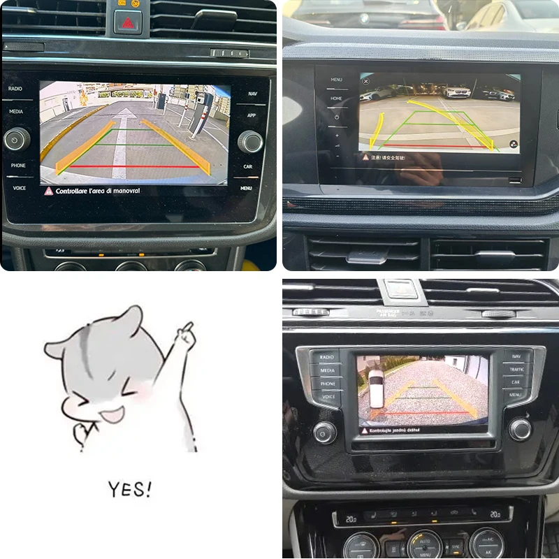 Rear View Reversing Camera for VW Tiguan II MK2 Allspace 2016 - 2023 Canbus Dynamic Trajectory Plug and Play Without Coding