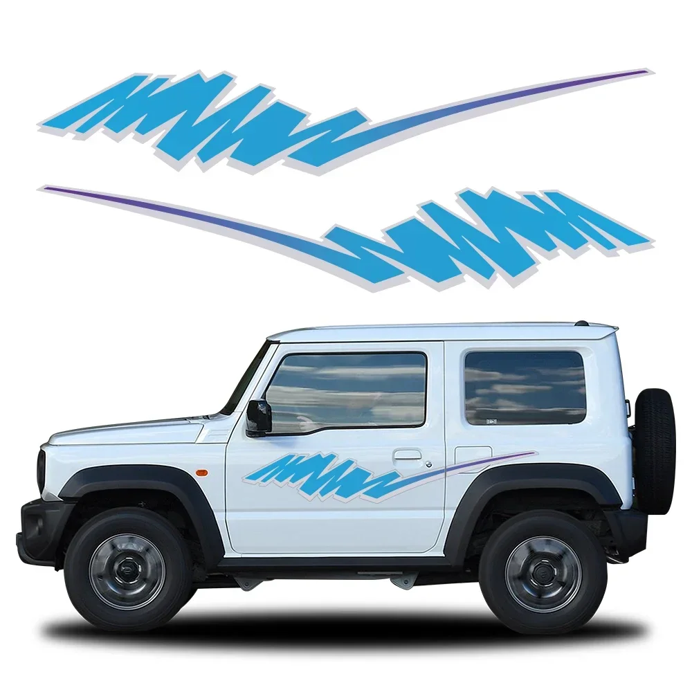 

2PCS For SUZUKI JIMNY JB64W JB74W Car Door Side Stickers Boby Stripe Decal Kit Waterproof Vinyl Film Car Exterior Accessories