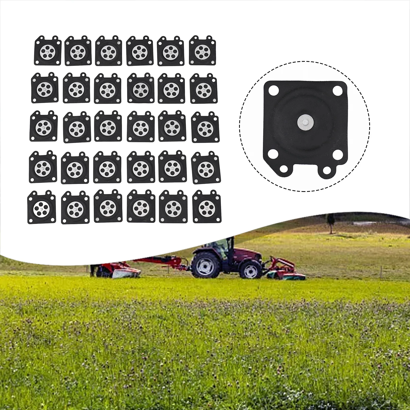 

Мембрана карбюратора, садовые аксессуары, 28*33 мм, около 30 шт., аксессуары для карбюратора, прокладка диафрагмы, высокое качество