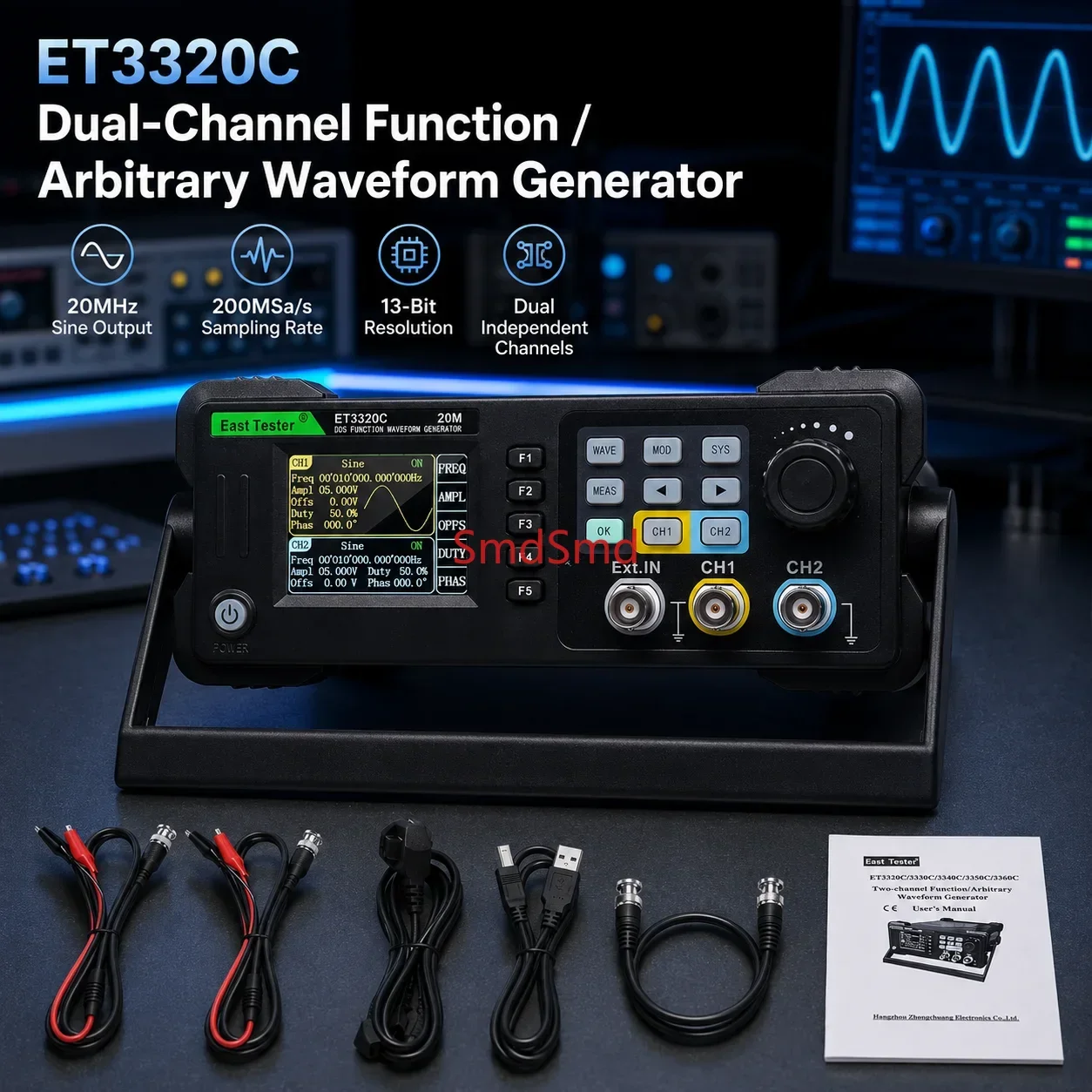 Cheap Price ET3320C/ET3360 20M DDS Arbitrary Waveorm Function Signal Generator