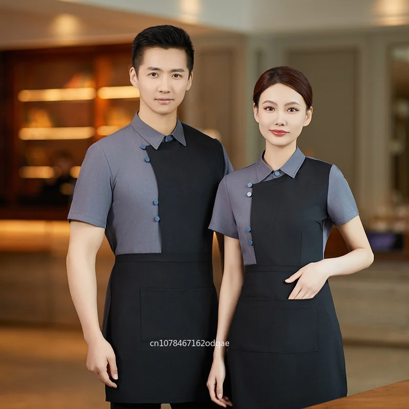 waiter-work-uniform-short-sleeved-chinese-style-for-hotels-clubs-tea-restaurants-chinese-food-restaurants-hot-pot-restaur