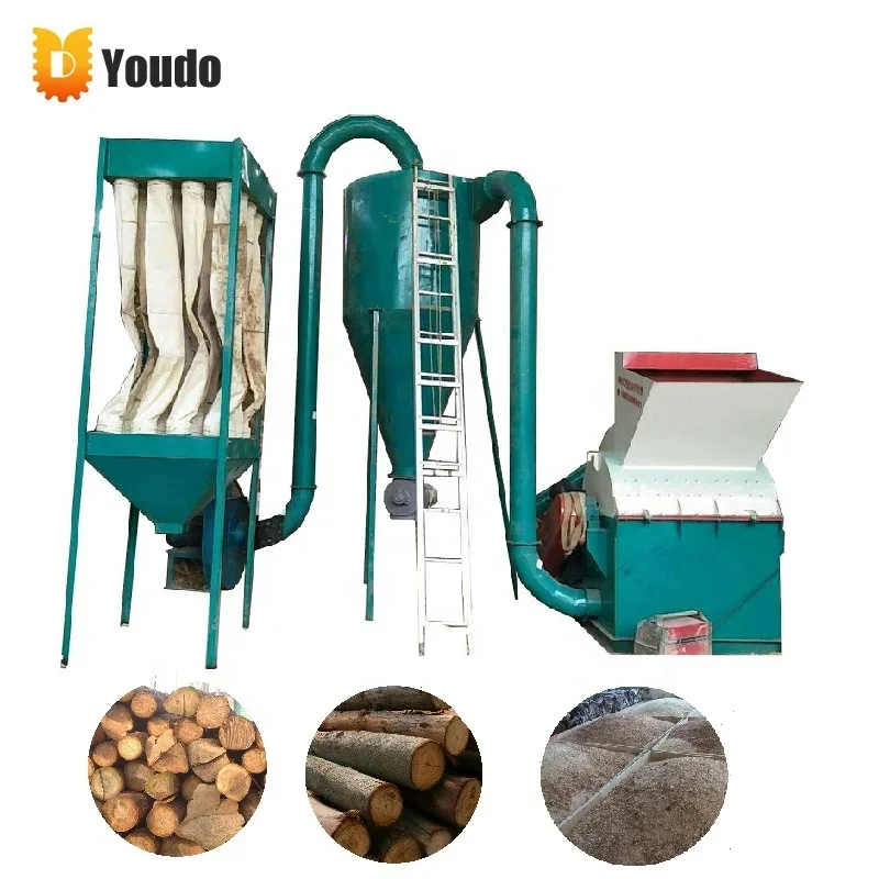 Electric motor /  engine wood pallet crusher machine wood chip crusher shredder machine hammer mill wood crusher