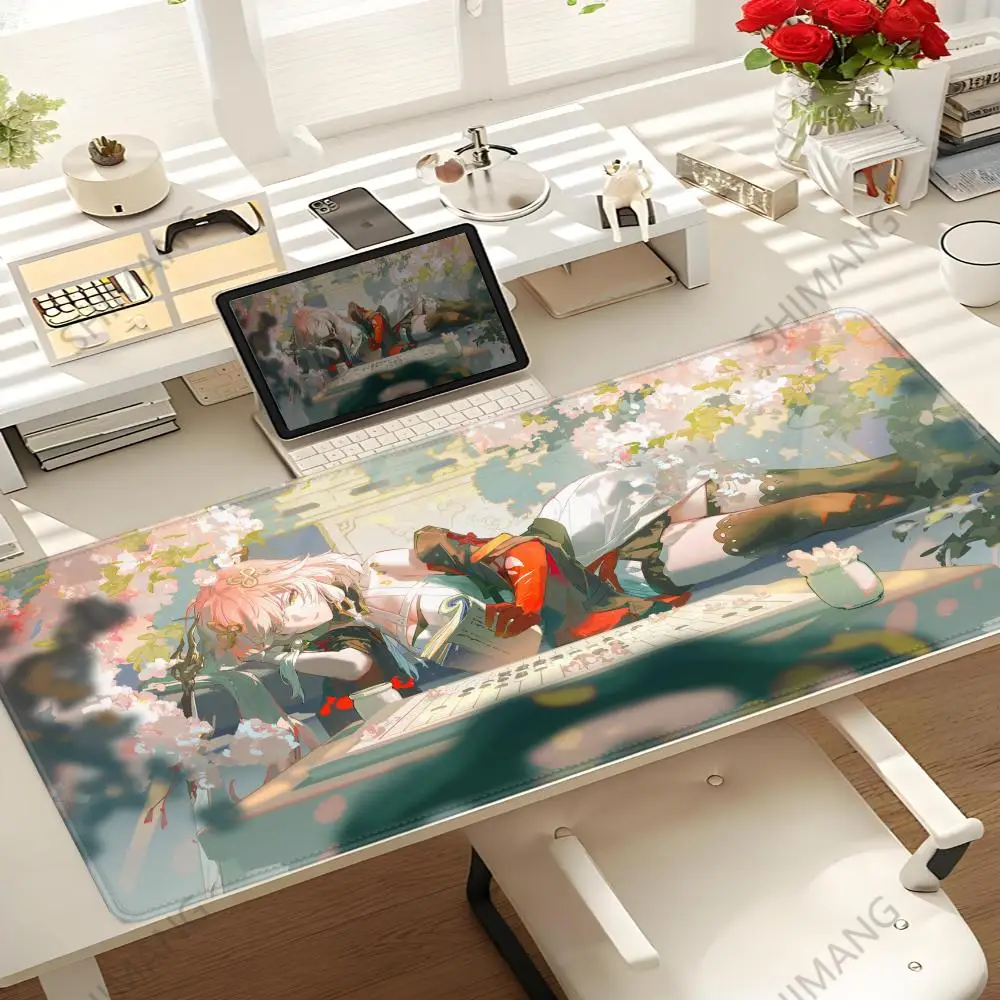 Hot Wuthering Waves Pc Gamer Mouse Pad Accessories Xxl Kawaii Changli Large Pad Desk Protector Mousepad Keyboard Gaming Mice Mat