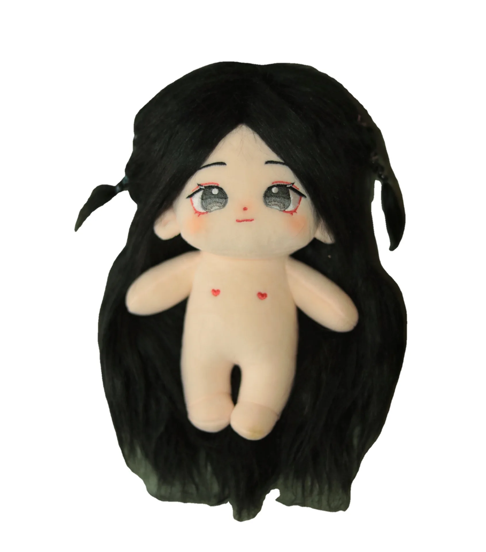 Long black hair 20cm girl replace Clothes Plush Idol Doll Clothes Kids Stuffed Animal Cute Cartoon Fans toys Gift dolls